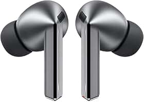 Samsung Galaxy Buds3 Pro, Fone de Ouvido sem fio,Alto-Falantes Duplos, Cancelamento Ativo de Ruído Inteligente, Áudio Hi-Fi, Áudio 360, Tradução Simultanêa com Galaxy AI, Equalizador Adaptativo, Cinza