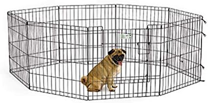 MidWest Homes for Pets 30" Black Exercise Pen Dog With Full MAX Lock Door