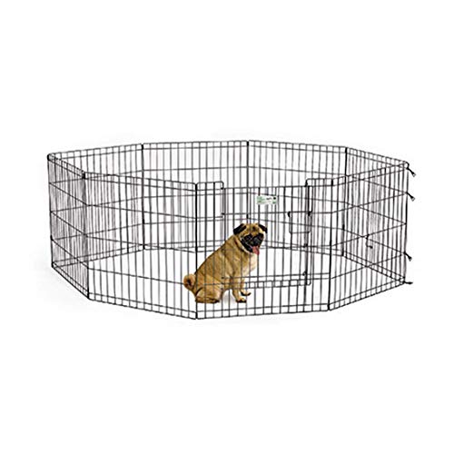 MidWest Homes for Pets 30" Black Exercise Pen Dog With Full MAX Lock Door