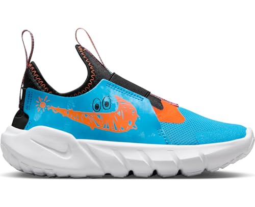 Nike Tênis infantil Flex Runner 2 (criança grande), Blue Lightning/Total Orange/Ora, 2.5 Little Kid