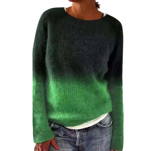 oversize pulli damen schwarz Norweger Pullover Winter Warmer Weihnachtspullover Rundhal Lässige Strickpullover Grobstrick Oversize Strickpullover...