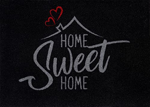 Casita Living Diseño Sweet Home 50 x 70 cm, interior y exterior, lavable, color negro