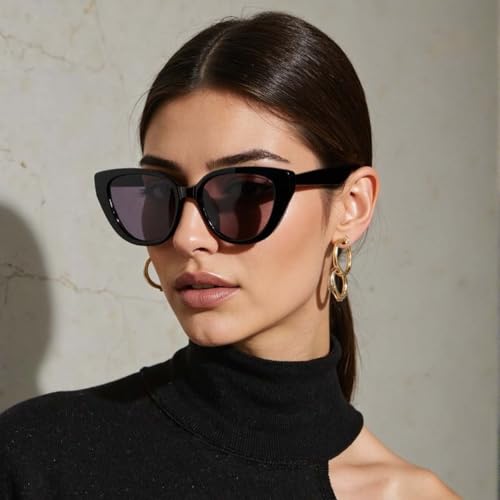 Trendy Sunglasses For Women, Retro Womens Small Square Cat Eye Sun Glasses UV Protection2