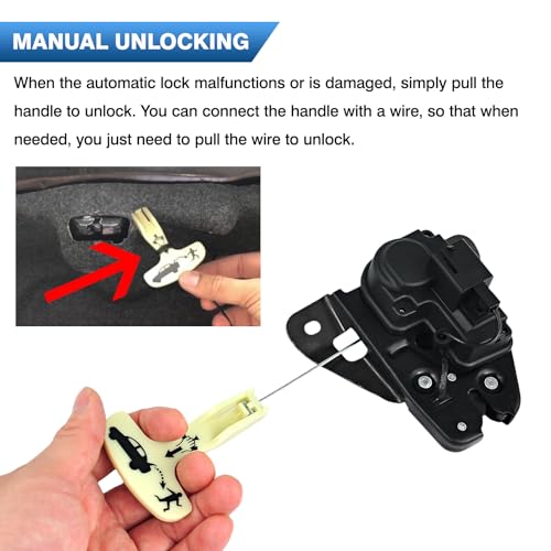 Image of TOP-MAX Trunk Latch Actuator Compatible with 2006-2018 Dodge Charger Challenger Avenger Dart, Tailgate Trunk Lock for 2005-2018 Chrysler 300 200, Replace for 931-714 5056244AA