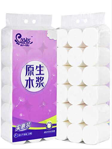 Preisvergleich Produktbild 100% einheimischer Zellstoff Superweiches seidiges und glattes Rollenpapierpapier Rollenpapier Ganze Kartonfamilie Erschwingliche Installation von kernlosem Rollenpapier