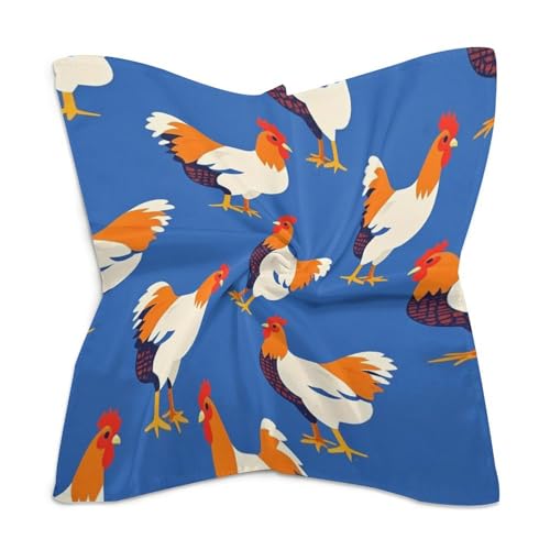 Headband Head Kerchief for Women/Girls/Lady, Lovely Boho Style Skinny Scarf Yoga Fitness Sweat Band Headbands Turban Neck Sash Hand Decor, Rooster Chicken Breeds Art3