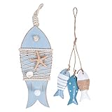 Maritime Hänger,Fische Wanddekoration im mediterranen Stil, frisch und elegant, lustig. Nautische Wanddekoration