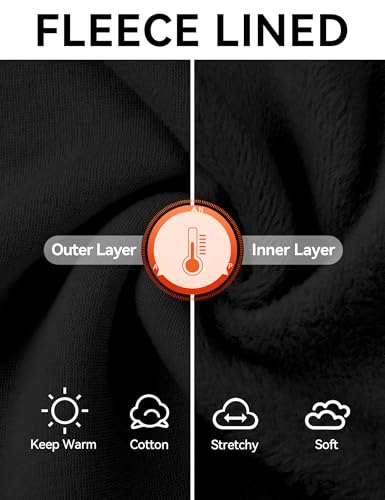 KEREDA Girls Fleece Lined Leggings Winter Warm Pants for Kids 3-14 Years4