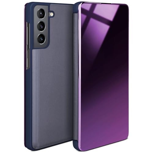Coque fine Samsung S21 Plus bleue style laqué ajustement parfait et mince