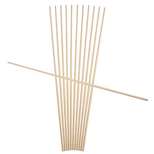 MILAEM Archery 80cm Wood Arrow Shaft 8mm 8.5mm Handmade Wooden Arrow Shafts for DIY Hunting Arrows (8.5mm, 12pcs) - Image 3