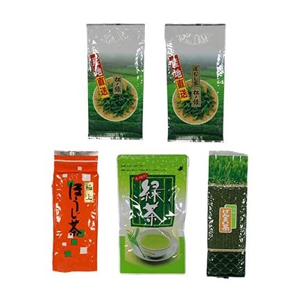 静岡茶 詰め合わせ 5種セット ほうじ茶 玄米茶 緑茶 抹茶 深蒸し茶 静岡県産 お茶 茶葉 贈答用 日本茶 高級 プレゼント 名産品 煎茶 和風 リラックス ティータイム 茶道 和菓子 お土産 贈り物 味比べ 藤枝市 静岡県