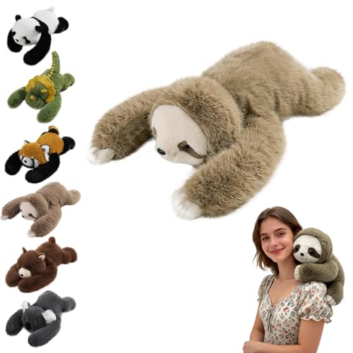 Faultier Gewichtetes Plüschtier Kuscheltier kuscheliges Stofftier für Komfort und Entspannung weiches Plüschkissen für Erwachsene Umarmungsgefährte zur Angstlinderung und Schlafunterstützung45cm
