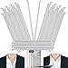 Million Dollar Collar Placket Stays - Slick Collar for Men & Women Dress Shirts with Universal Compatibility, Keeps Firm & Crisp, Made from Proprietary Material 20-Pack White