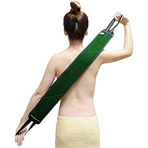 LeapLife Exfoliating Washcloth Towel, Body Back Scrubber Towel for Shower, Loofah Sponge Wash Cloth Korean Sponge Rag for Men Women Exfoliation, Deep Cleanses Skin with Ease 550D (1 Pack Green) Cover