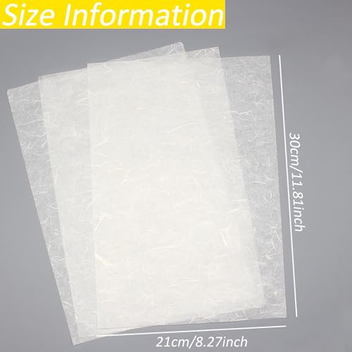 Miniatura 2 de Anvin Papel De Morera Natural A4, 50 Hojas De Fibras Vegetales Visibles, Papel De Arroz Imprimible, Hojas De Papel De Seda Para Escribir, Pintar, Hacer Tarjetas, Manualidades De Bricolaje 21 X 29,7