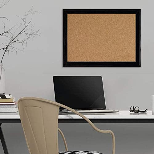 Quadro de avisos de quarteto de cortiça, 27,94 cm x 43,18 cm quadro de rolha emoldurado, moldura pre