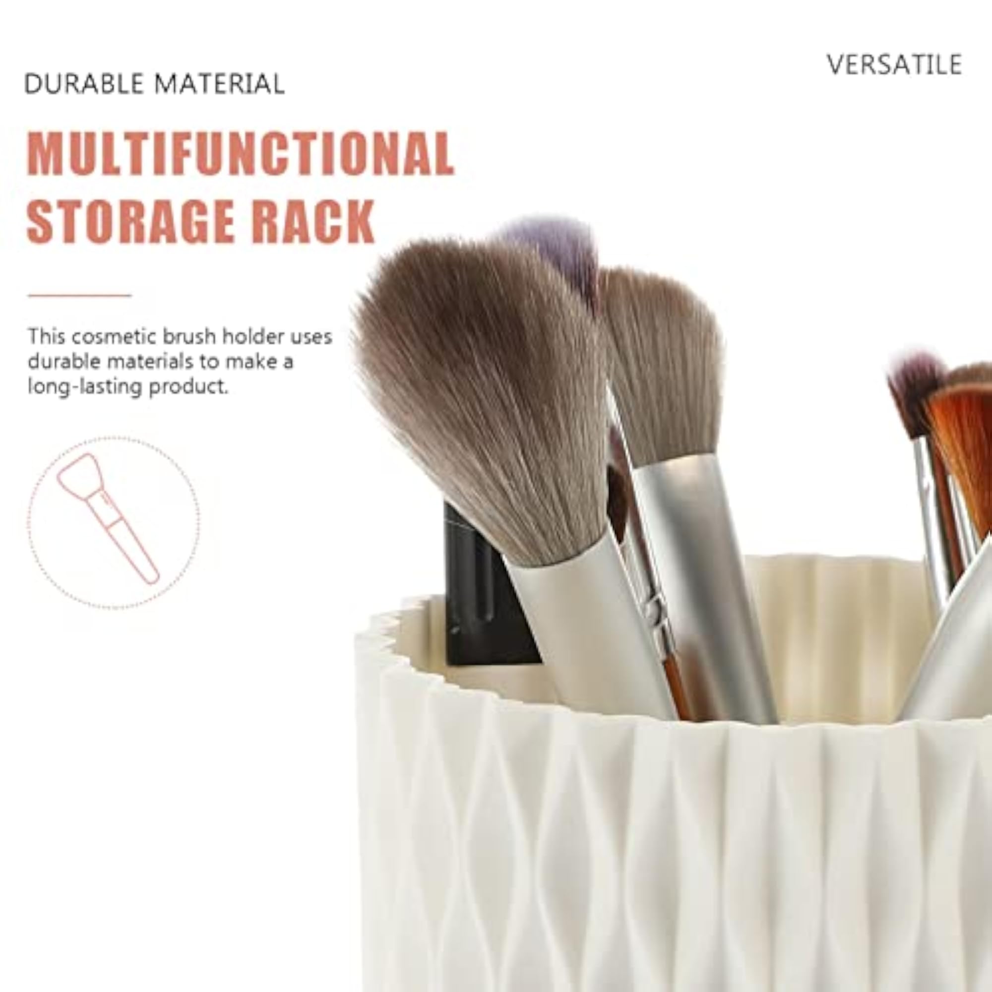 Portable 360 Rotating Makeup Brush Storage Bucket
