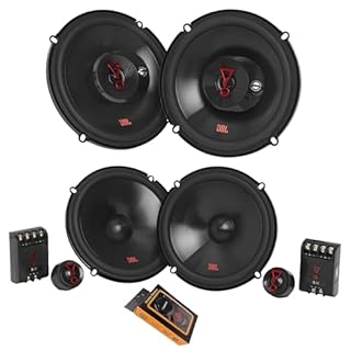 JBL Stage 3637F 3-Way + Stage 3607CF Car Speakers Bundle – 660W Max Combined Power, 6.5" Coaxial & Component System with Crossovers - Full Vehicle Audio Upgrade