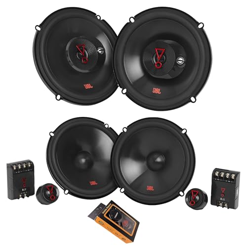 JBL Stage 3637F 3-Way + Stage 3607CF Car Speakers Bundle – 660W Max Combined Power, 6.5" Coaxial & Component System with Crossovers - Full Vehicle Audio Upgrade