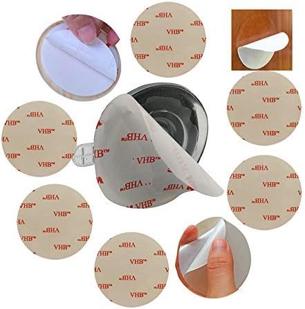 MeetRade 8PACK Stick On Double Sided Heavy Duty Adhesive Pad Disk for Lock Sucker Suction Cup Hook Mounting on Dashboard, for xiaomi xiaoyi gopro Camera and GPS Sat Nav Cam 70mm