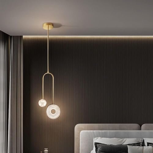 Lustre LED acrylique moderne à intensité variable avec hauteur réglable chic