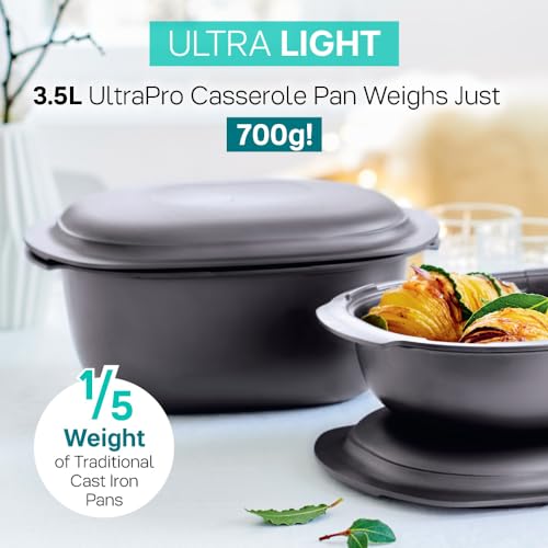 TUPPERWARE UltraPro 3,5L Backform + Deckel Bräter Kasserolle Auflaufform H31 30952, aus LCP, Rechteckig – Ansicht 4