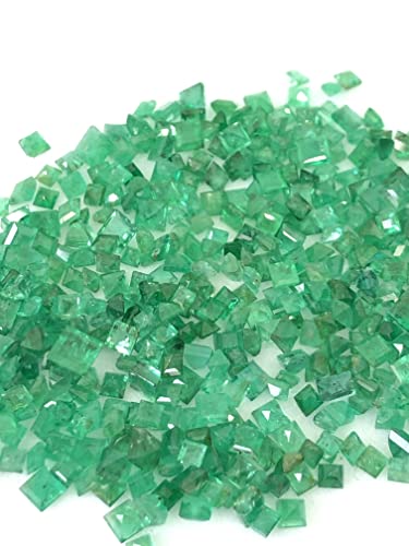 Tgsc Natural Emerald Square Shape Size 2.50 To 3.50 Mm Cut Faceted Beautiful Fine Quality Loose Gemstone For Making Pendant, Ring, Earring Jewelry (10) #TOP4