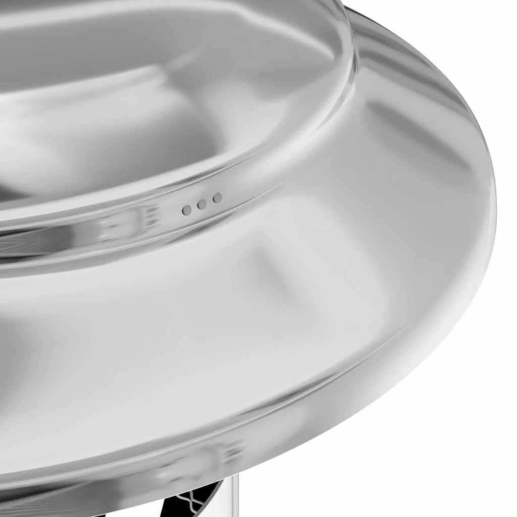 Parapioggia per camino argento in acciaio inox lucidato, 25 x 25 x 20 cm, impermeabile, leggero, per camino, stufa a legna, accessori per forno, protezione per braciere