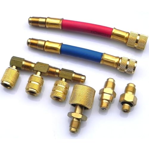 Set kit adaptadores para aire acondicionado de auto 8 piezas miniatura 3