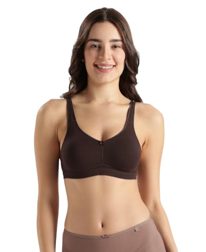 Image of Jockey FE41 Women Wirefree Non Padded Super Combed Cotton Elastane Stretch Full Coverage Everyday Bra with Concealed Shaper Panel