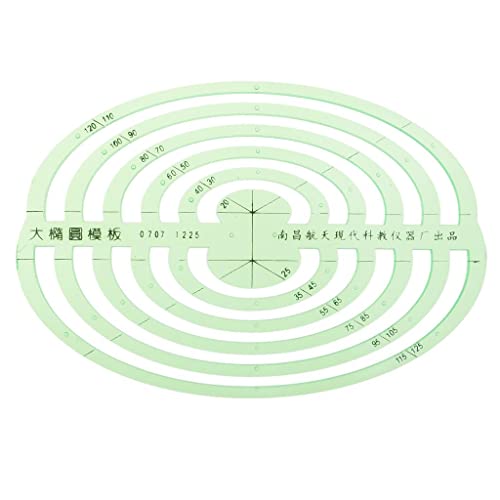 Plastic Drafting Drawing Tool Ruler Geometric Template For Students Green, Large Oval #TOP4