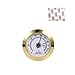 FUNEW Cigar Hygrometer,Round Analog Hygrometer for Cigar Humidor,Cigar Box/Cigar Cabinet 2inch Diameter Gold