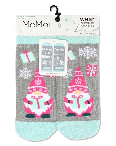 MeMoi Women's No Place Like Gnome For The Holidays Low-Cut Non-Skid Socks2