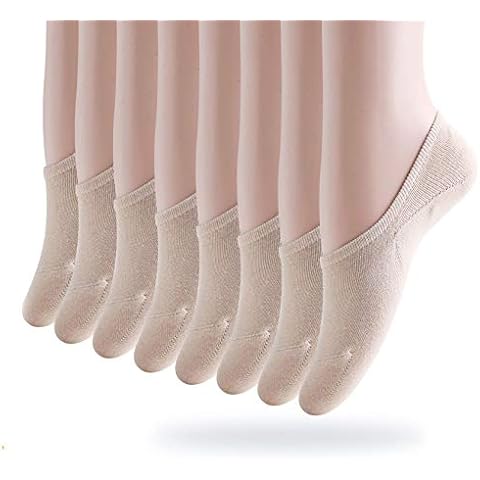 Okany 8 Pairs No Show Socks Women Non Slip Ultra Low Cut Casual Socks Women's No Show & Liner Socks with 3 Non Slip Grip Cover