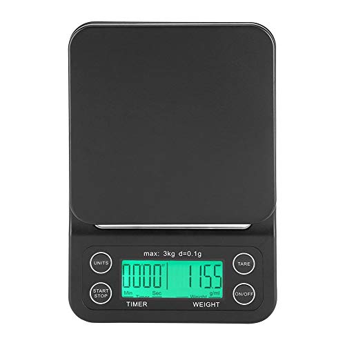 3KG/0.1g Electronic LCD Digital Kitchen Food Scale Drip Coffee Weighing