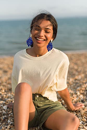 Acrylic Earring for Women - Statement Leaf Drop Dangle Earrings Resin Tortoise Leopard Earrings Bohemian Fashion Jewelry for Mom Friends Gifts3