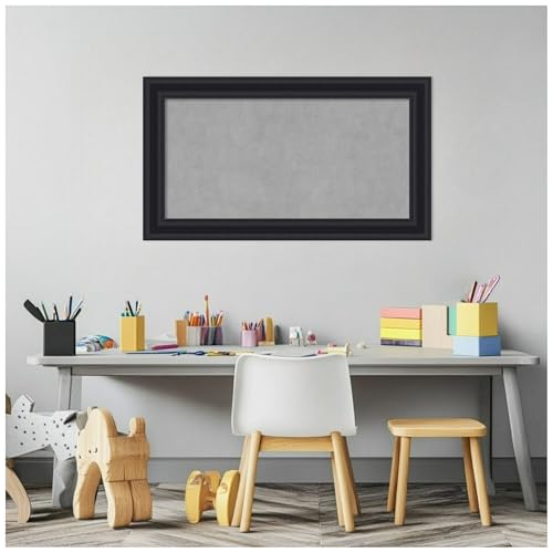 Amanti Art Black Framed Magnetic Board 16x28 Small Vision Board for use with Magnets, 100% Metal Sheet to Display Items as Office Decor or for Home Organization in mudroom, Kitchen or Kids Room by Amanti Art - Image 5