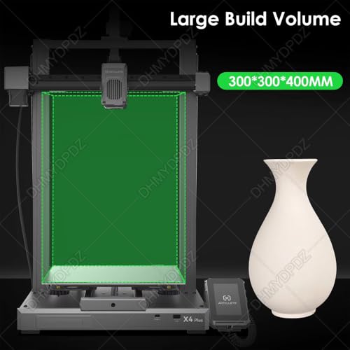 3D Drucker 500mm/s, Großes Bauvolumen 40L, Dual-Z Stabil, Leise Schrittmotoren, Automatisch Nivellierend, Ganzmetall Hotend bis 300°C, Ideal für Fortgeschrittene und Einsteiger