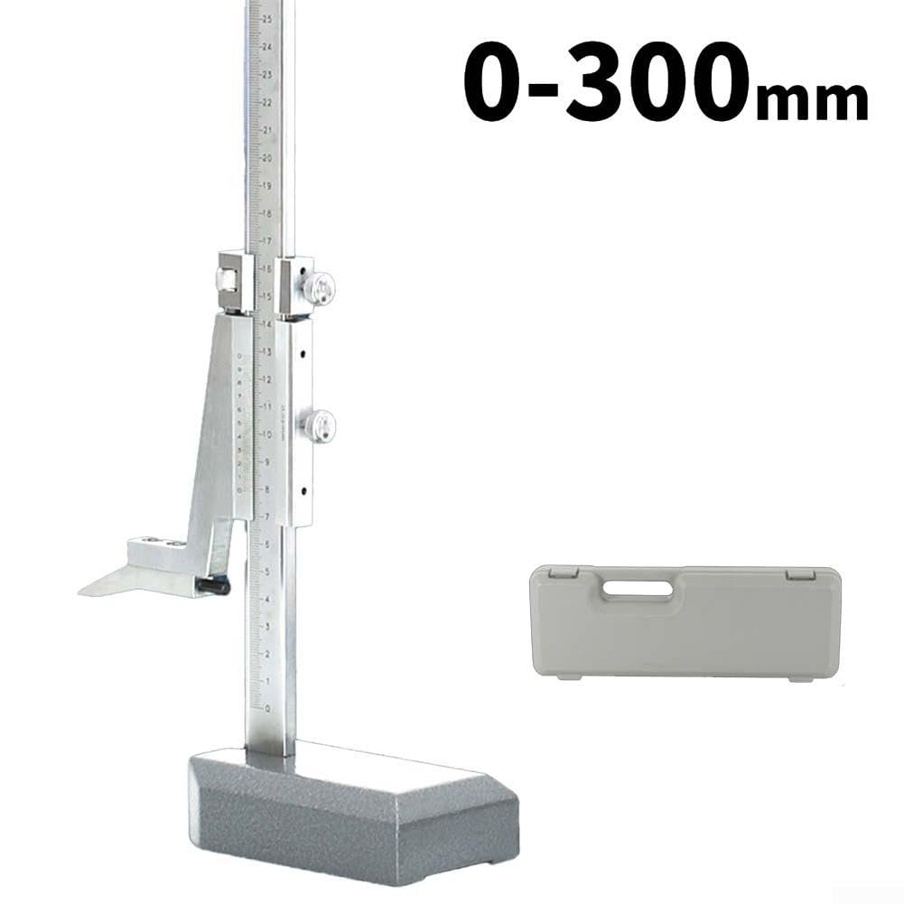 0-200mm Altezza Calibro Set 0.02mm Acciaio di Precisione (0-200mm) | Acciaio ad alto tenore di carbonio, capacità 0-300 mm, punta resistente all'usura, base stabile, durata di grado industriale