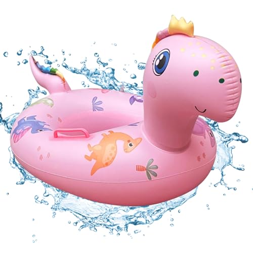 SOETDERT Anillo de Natación Inflable para Bebé, Asientos de Natación para Bebés, Flotador Hinchable para Bebé, Flotador Asas en Ambos Lados, Anillo Piscina para niños de 6 a 36 Meses (Rosa)