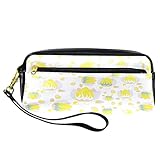 Lotus JPG Trousse en cuir pour crayons et papeterie, grands compartiments de rangement pour enfants, école, étudiants, voyage, trousse de maquillage avec fermeture éclair