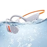 Atopskins Bone Conduction Headphones for Swimming, IP68 Waterproof with 32GB MP3 Player, Bluetooth 5.3 Open-Ear Earphones for Running, Cycling, Gym & Workouts (White)