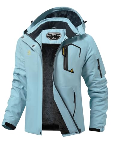 ASPO Women's Ski Jacket Waterproof Winter Jacket Insulated Warm Fleece Lined Windproof Snow Coats...