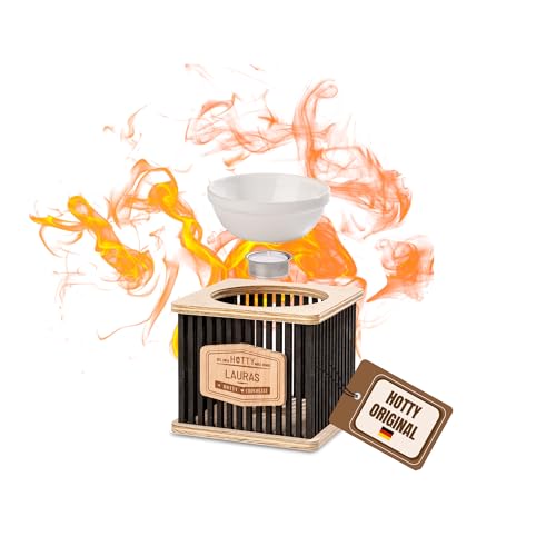 Hotty – Chocolate Schokofondue Medium ohne Strom mit Teelichtern – Schokoladen Fondue Schale für warme Schokolade, Kuvertüre & Desserts – Chocofondue Warmhalte-Stövchen mit Holzdesign Lamellen Hotty – Chocolate Schokofondue Medium ohne Strom mit Teelichtern – Schokoladen Fondue Schale für warme Schokolade, Kuvertüre & Desserts – Chocofondue Warmhalte-Stövchen mit Holzdesign Lamellen