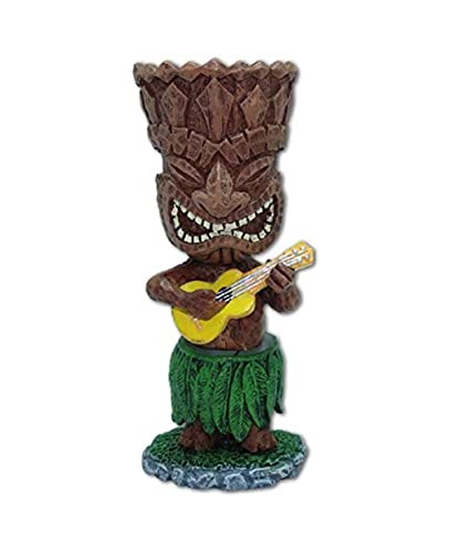 KC Hawaii Tablero de muñecas en miniatura hawaiano Tiki con ukelele