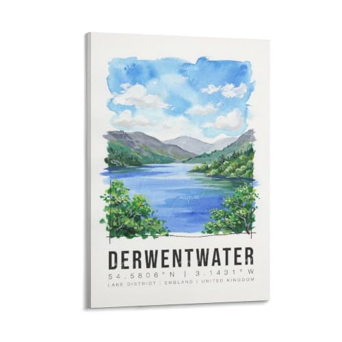 Peinture Derwentwater aquarelle pour une décoration de chambre zen