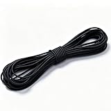 Aegero Elastic Bungee Cord, 1/8' x 25' Heavy Duty Bungie Cord,Kayak Stretch String Rope,Black Shock Cords,for DIY Projects,Kayak Strap Tarp Tie Down Canopy Boating Camping Tent Crafting Patio