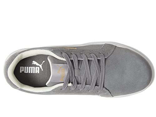 Image of Puma Safety Iconic Suede Low Women's Shoes, Composite Toe, Static Dissipating Safety, Slip Resistant, Grey, Size W6 (640125-06-800)