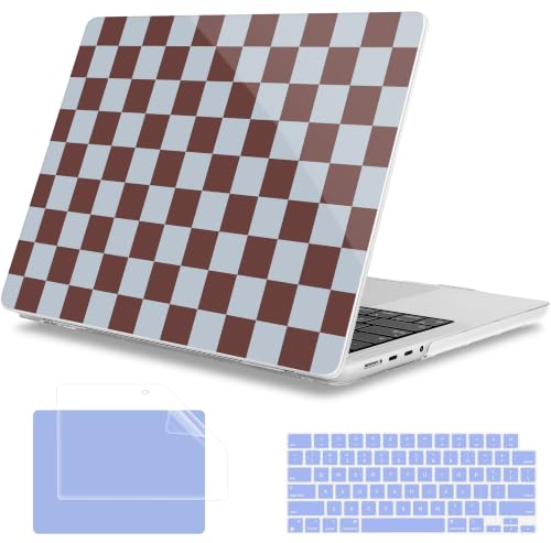Mektron Case for 2026 M5 MacBook Pro 16 inch A3429 A3428 M4 A3403 A3186 M3 A2991 M2 A2780 M1 A2485 (2021-2025) Pro/Max with Liquid Retina XDR Hard Shell Plastic Laptop Cover, Checkerboard MK024