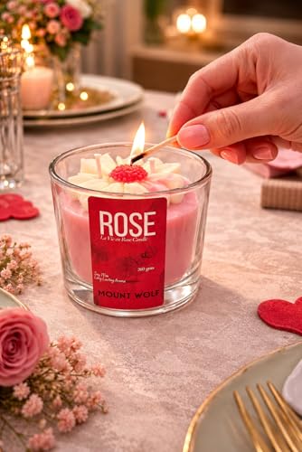 Image of Pink Blossom Scented Candle | Handcrafted Soy Wax Candle with Floral Top | Long-Lasting Aroma | Ideal for Gifting, Home Decor & Relaxation